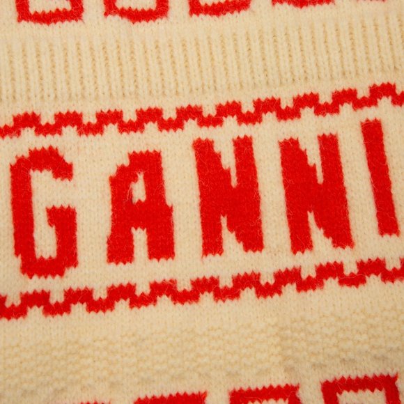 Ganni Summer Organic Wool Jumper | Red - Picture 4 of 9
